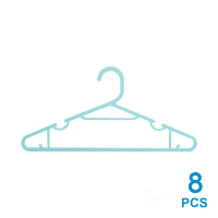 Gambar Stora 39x19 Cm Set 8 Pcs Hanger Plastik - Biru