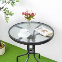 Gambar Soleil 60 Cm Meja Teras Round - Hitam