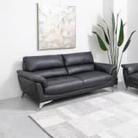 Gambar Informa Downe Sofa Kulit 3 Seater - Hitam