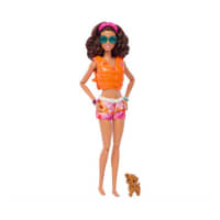 Gambar Barbie Set Boneka Dengan Surfboard & Pet Puppy Hpl69