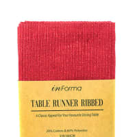 Gambar Informa Table Runner Ribbed 33x180 Cm 1803 - Merah