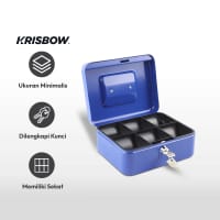 Gambar Krisbow 20x16x9 Cm Cash Box - Biru