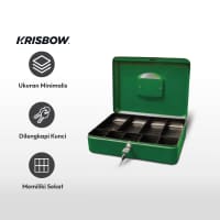 Gambar Krisbow 30x24x9 Cm Cash Box - Hijau