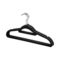 Gambar Stora Set 24 Pcs Hanger Plastik Velvet - Hitam