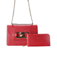 Gambar Chrisbella Thys Tas Selempang Cross Gold Chain - Merah