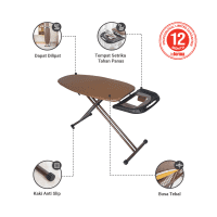 Gambar Informa 93x43x148 Cm Meja Setrika Lipat Premium - Cokelat