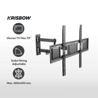 Gambar Krisbow Bracket Tv Dinding Fullmotion 32-70 Inci -Hitam