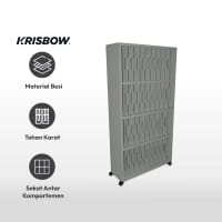 Gambar Krisbow 31.2x92x176 Cm Lemari Arsip Kantor Metal Dengan Divider