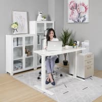 Gambar Sieben Meja Kantor Ergonomis Lift Up 1206 - Putih