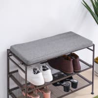 Gambar Masterspace Rak Sepatu Bench Top 3 Tingkat - Abu-abu