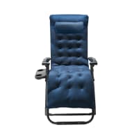 Gambar Soleil Kursi Recliner Zero Gravity Dengan Bantal - Biru