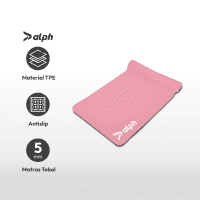 Gambar Alph Matras Yoga Tpe Single Layer Pattern Weave - Pink