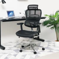 Gambar Ergohuman Kursi Kantor Ergonomis Sandaran Tinggi - Hitam