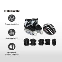 Gambar Kinetic Sepatu Inline Skate Ukuran M Lf-905 - Hitam/abu-abu