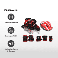 Gambar Kinetic Sepatu Inline Skate Ukuran S Lf-905 - Hitam/merah