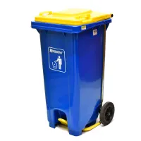 krisbow-120-ltr-tempat-sampah-plastik-outdoor-pedal---biru/kuning