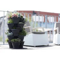 elho-corsica-vertical-garden-alas-pot---cokelat