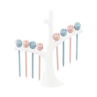 koziol-set-8-pcs-elli-garpu-kue-dengan-stand---biru/pink