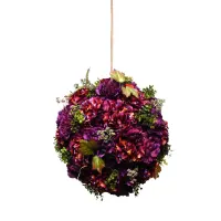 arthome-48-cm-bunga-artifisial-ball-rose---ungu