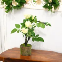 arthome-bunga-artifisial-mawar-dengan-pot-j01---putih