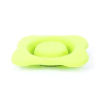 tempat-makan-hewan-bone-shape-silicone-ukuran-s---hijau