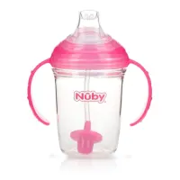 nuby-botol-bayi-tritan-spout-dengan-straw-nb237---pink