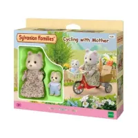 sylvanian-families-set-boneka-hewan-cycling-with-mother