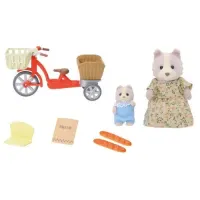 sylvanian-families-set-boneka-hewan-cycling-with-mother