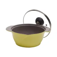 cheftopf-20-cm-panci-casserole-dengan-tutup-kaca---kuning