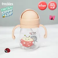 okiedog-210-ml-botol-minum-freckles-tritan-sippy-cup-ladybug---pink