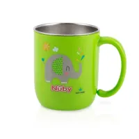 nuby-cangkir-bayi-mug-stainless-with-lid-elephant