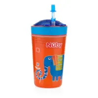 nuby-botol-minum-cup-snack-n-sip-with-straw-elephant-124653---oranye