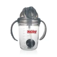 nuby-240-ml-botol-bayi-tritan-flipit-strw-124611---abu-abu