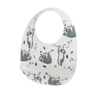 nuby-celemek-makan-bayi-silicon-bib-print-sloth-126934