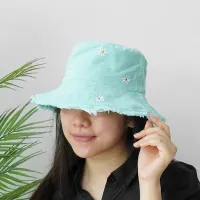 ataru-topi-bucket-daisy-embroidered---hijau