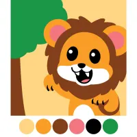 kiddy-star-brown-lion-paint-by-numbers-20x20cm