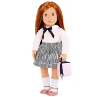 our-generation-set-boneka-carly-red-hair-collared-sweater