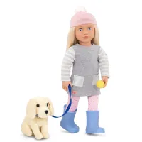 our-generation-set-boneka-meagan-blonde-hair-&-pet-dog