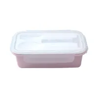 kris-760-ml-kotak-makan-dengan-sendok-&-garpu-plastik---pink