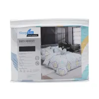 sleeplite-160x200-cm-set-5-pcs-seprai-queen-polyester-geo---biru