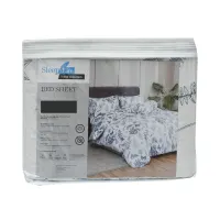 sleeplite-160x200-cm-set-5-pcs-seprai-queen-polyester-leaf---biru