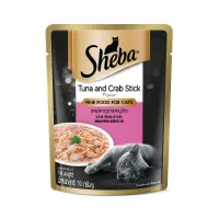 sheba-70-gr-makanan-kucing-basah-adult-tuna-&-crab-stick-pouch