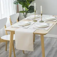 informa-set-5-pcs-table-runner-water-repellent---krem-beige