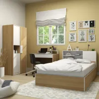 informa-pluto-set-kamar-tidur---putih/cokelat-oak