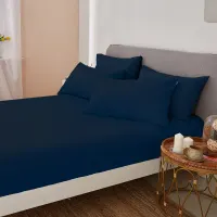 linotela-100x200-cm-seprai-single-katun-fitted---biru-tua