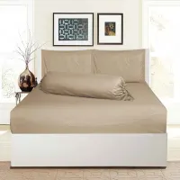 sleeplite-180x200-cm-set-5-pcs-seprai-king-microfiber-emboss---cokelat