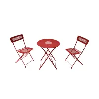 soleil-set-3-pcs-lucia-kursi-&-meja-lipat-teras-bistro---merah