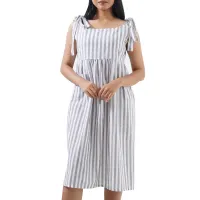 pendopo-dress-wanita-dengan-motif-garis-0223---abu-abu