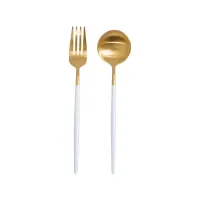 appetite-set-2-pcs-zavy-alat-makan---gold/putih