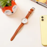 ataru-jam-tangan-wanita-gold-pu-strap---cokelat